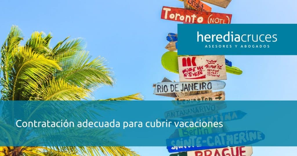 Contrato para sustituir vacaciones